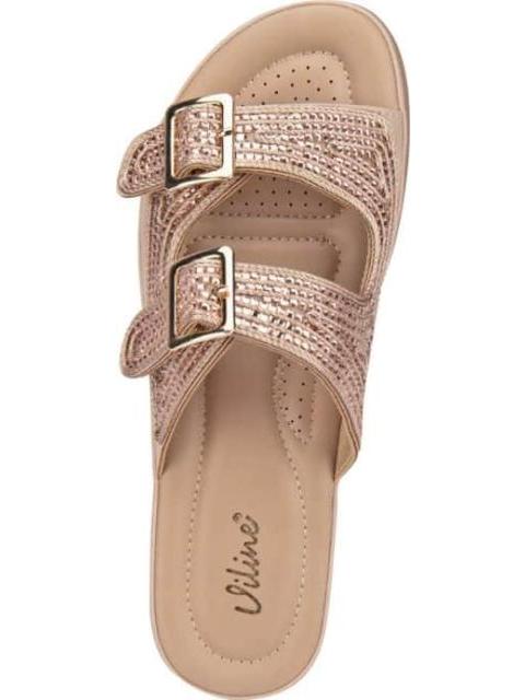 SANDALIA CONFORT CON BRILLOS BEIGE VI LINE