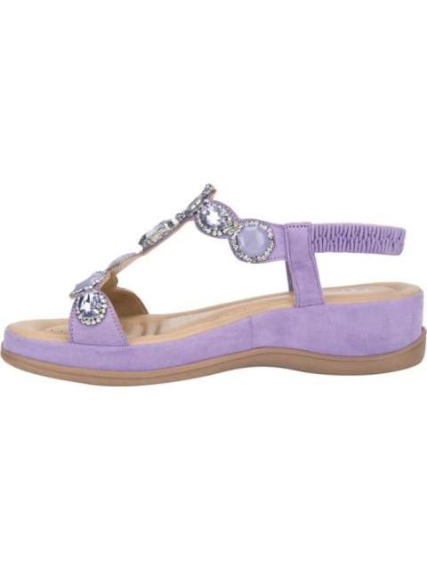 SANDALIA CONFORT CON BRILLOS LILA VI LINE