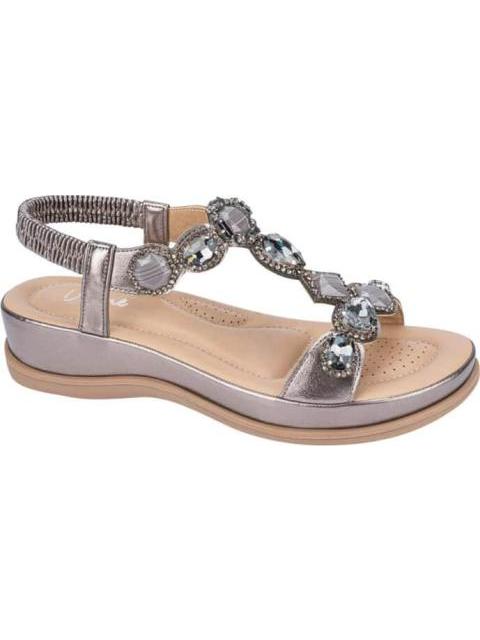 SANDALIA CONFORT CON BRILLOS PEWTER VI LINE