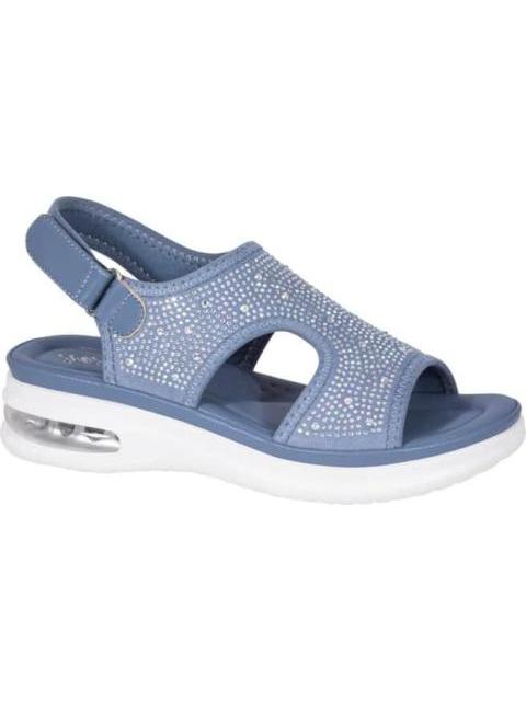 SANDALIA CON VALVULA AZUL SHOSH