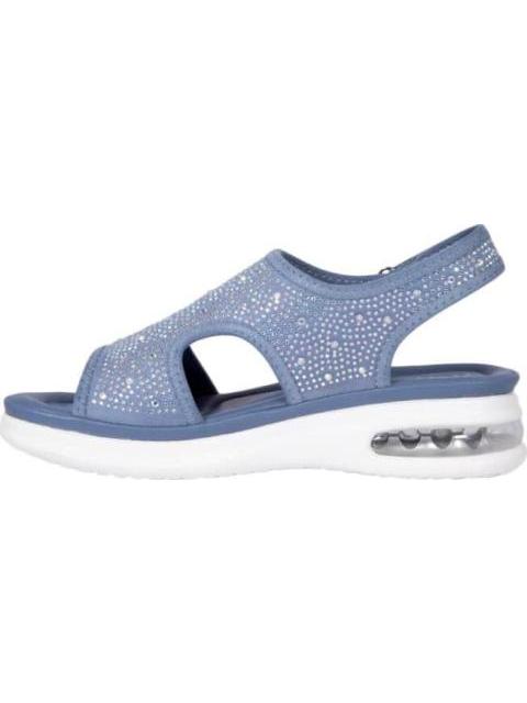 SANDALIA CON VALVULA AZUL SHOSH