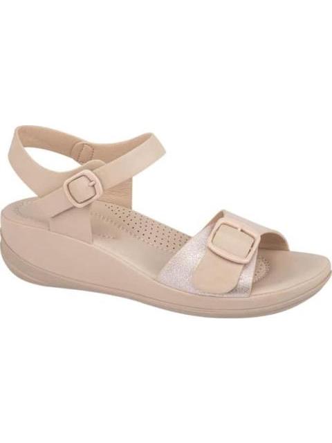 SANDALIA TACON CUÑA CONFORT BEIGE SHOSH