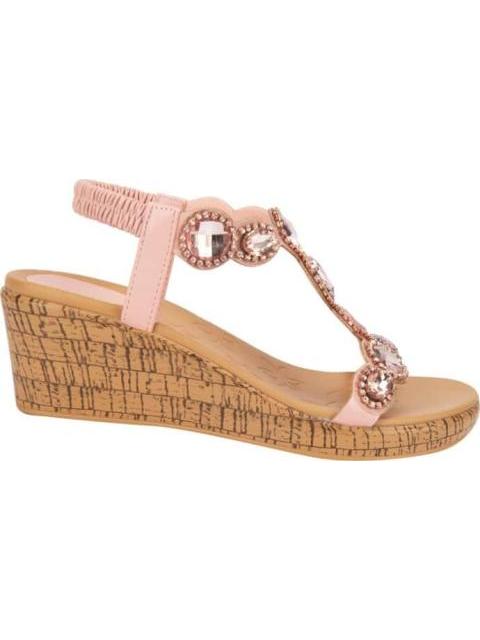SANDALIA CUÑA ROSA VI LINE