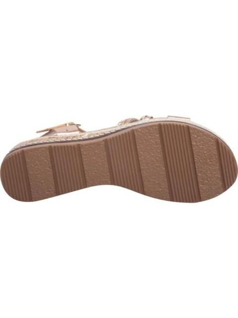 SANDALIA CUÑA TRENZA ROSEGOLD VI LINE