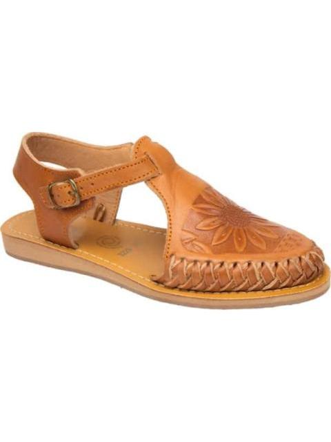 SANDALIA DE PIEL CAMEL VIVIS SHOES KIDS