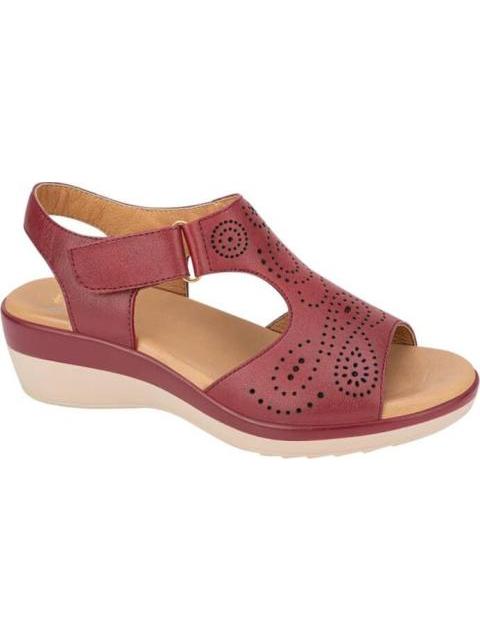 SANDALIA PERFORADA CEREZA FLEXI