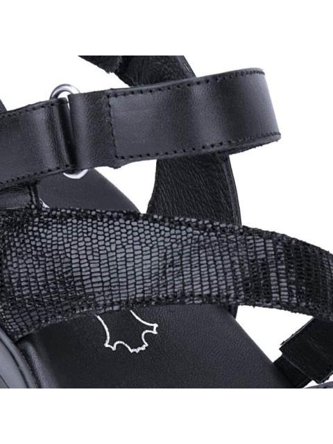 SANDALIA VELCROS NEGRO FLEXI