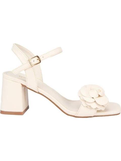 SANDALIA FLOR BEIGE/HUESO YAELI