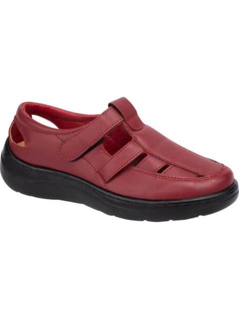 SANDALIA FORRO PIEL ROJO SHOSH CONFORT