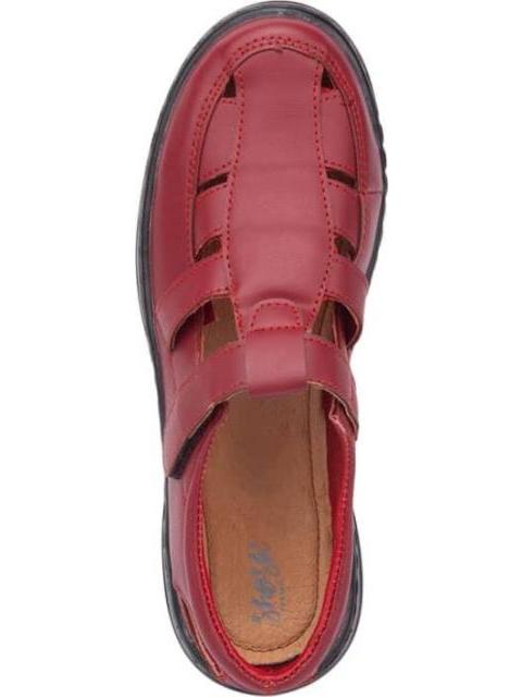 SANDALIA FORRO PIEL ROJO SHOSH CONFORT