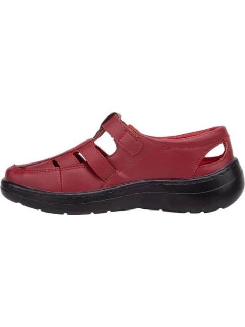 SANDALIA FORRO PIEL ROJO SHOSH CONFORT