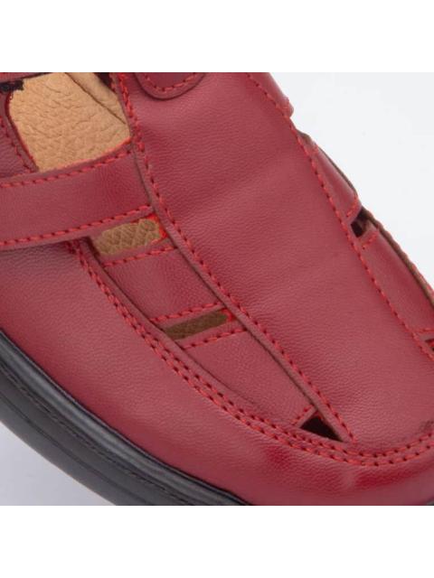 SANDALIA FORRO PIEL ROJO SHOSH CONFORT