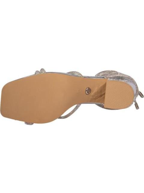 SANDALIA GLADIADORA CON BRILLOS PLATA THALIA SODI