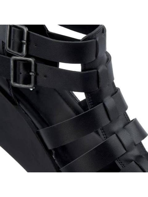 SANDALIA GLADIADORA NEGRO VI LINE FASHION