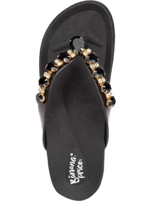 SANDALIA PEDRERIA NEGRO BANANA PRICE