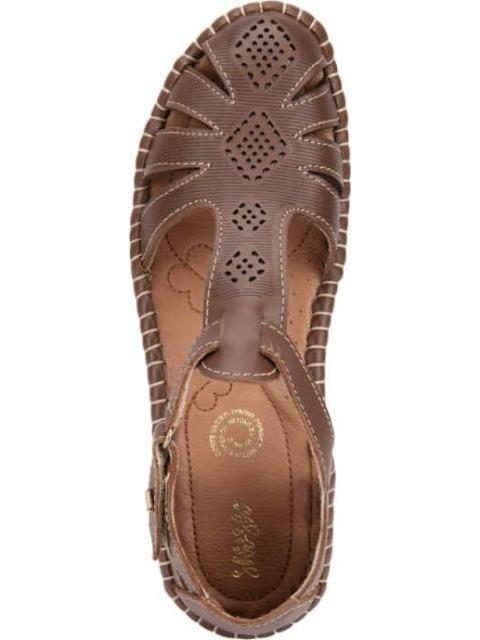 SANDALIA DE PIEL CAMEL SHOSH