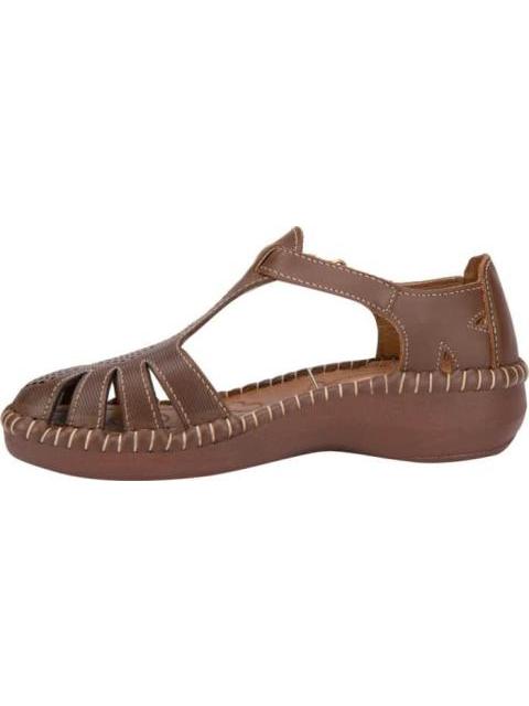 SANDALIA DE PIEL CAMEL SHOSH