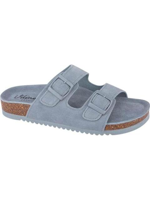 SANDALIA GAMUZA AZUL VI LINE