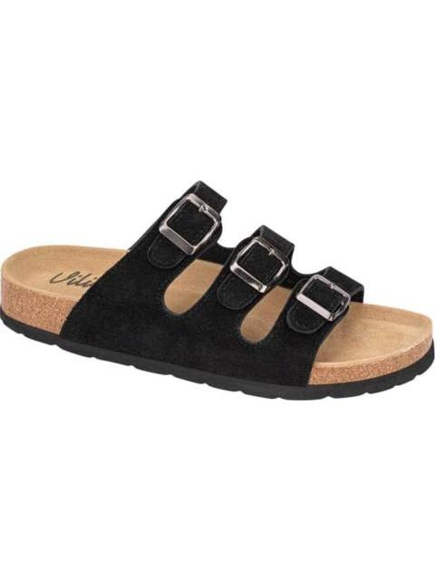 SANDALIA GAMUZA NEGRO VI LINE