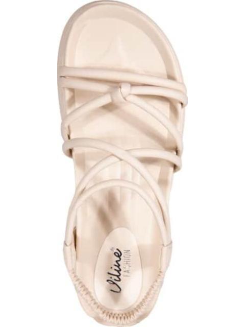 SANDALIA PLANA BEIGE/HUESO VI LINE FASHION
