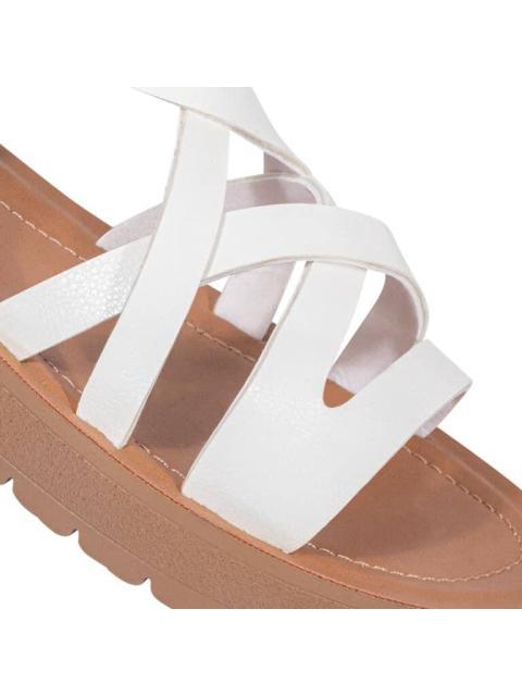 SANDALIA PLANA BLANCO VI LINE