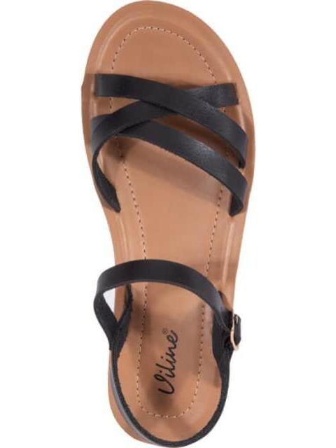 SANDALIA PLANA NEGRO VI LINE