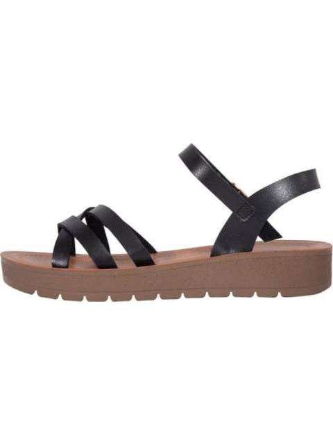 SANDALIA PLANA NEGRO VI LINE