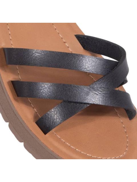 SANDALIA PLANA NEGRO VI LINE