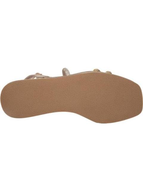 SANDALIA PLANA CON BRILLOS ORO THALIA SODI