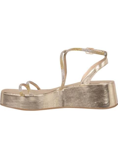 SANDALIA PLANA CON BRILLOS ORO THALIA SODI
