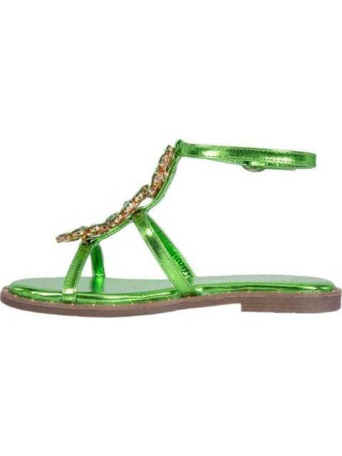 SANDALIA PLANA VERDE VI LINE FASHION