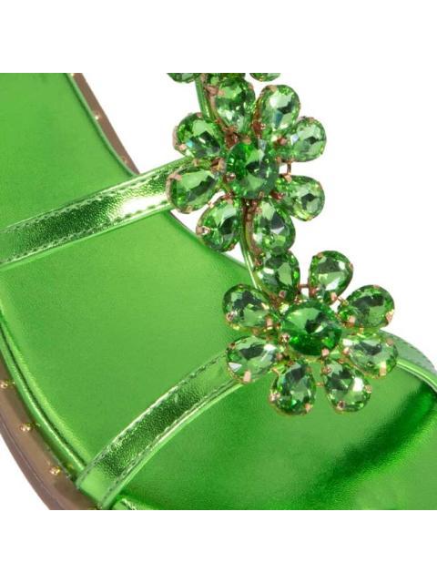 SANDALIA PLANA VERDE VI LINE FASHION