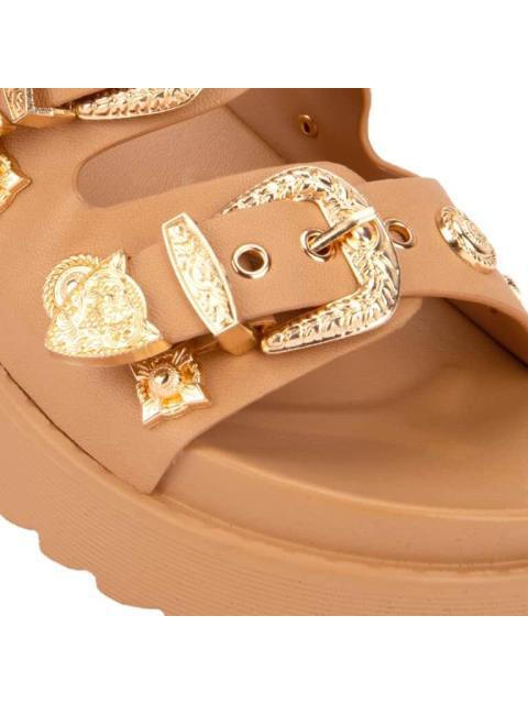 SANDALIA PLANA CAMEL VI LINE FASHION