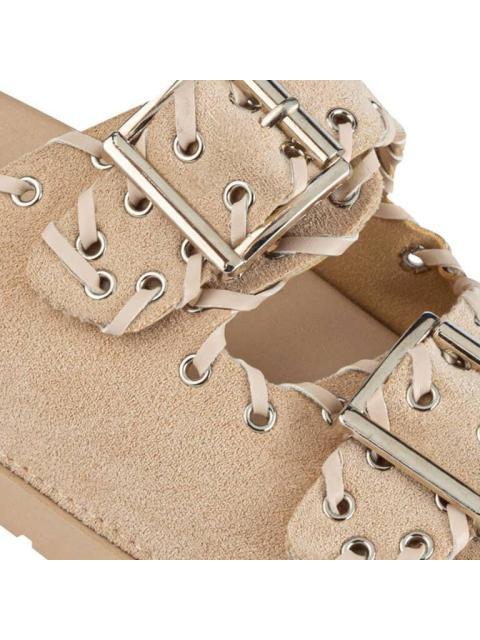 SANDALIA PLANA BEIGE VI LINE