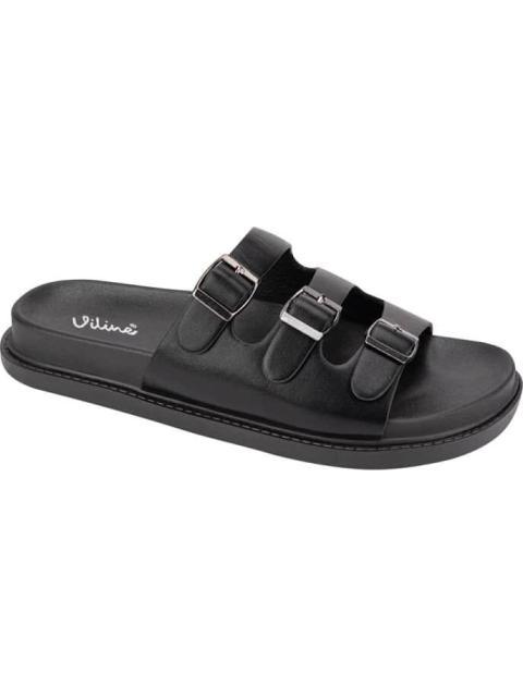 SANDALIA PLANA NEGRO VI LINE