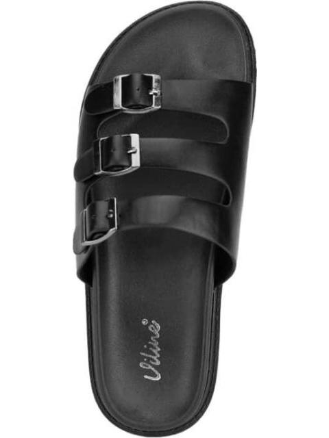 SANDALIA PLANA NEGRO VI LINE
