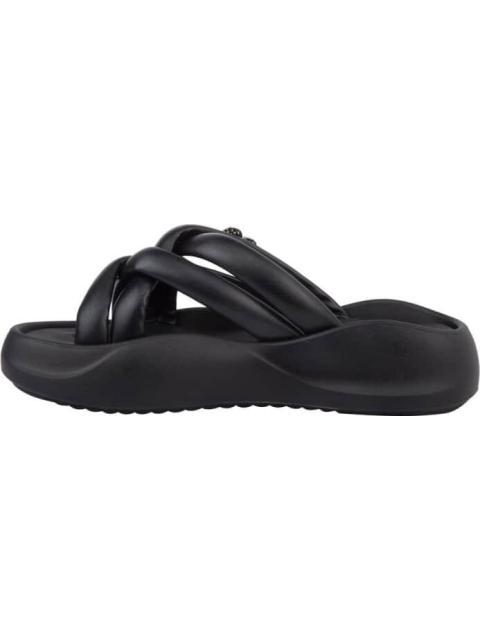 SANDALIA PLANA HEBILLAS NEGRO VI LINE FASHION