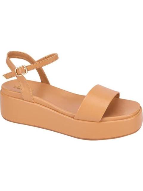 SANDALIA PLANA LISA COGNAC VI LINE
