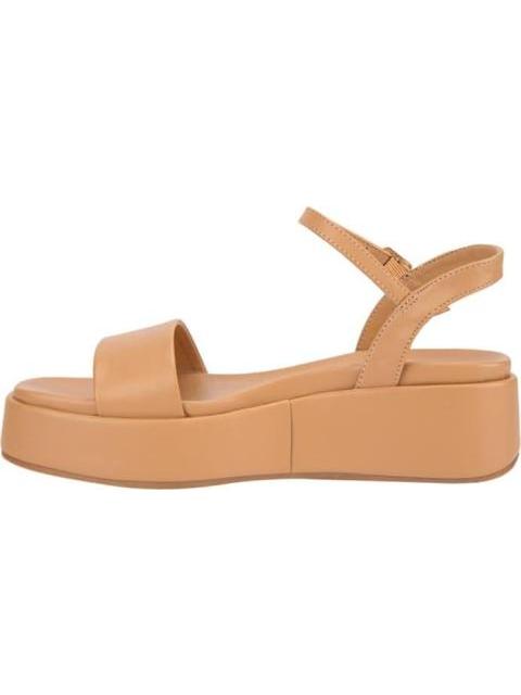 SANDALIA PLANA LISA COGNAC VI LINE