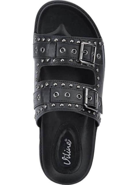 SANDALIA PLANA NEGRO VI LINE FASHION