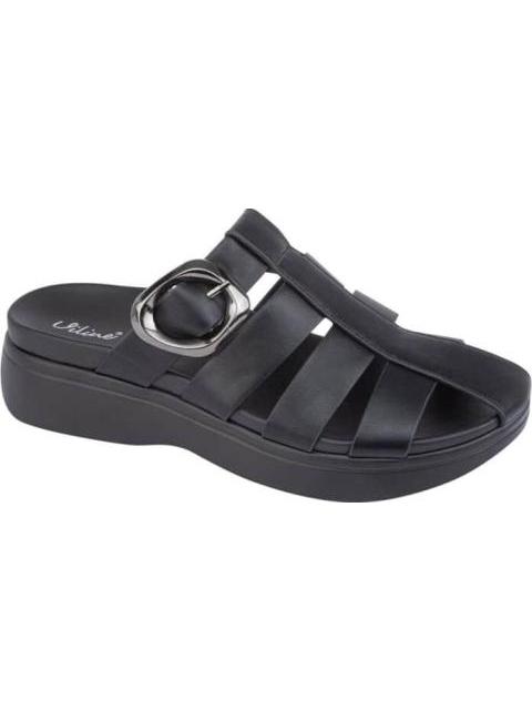 SANDALIA PLANA NEGRO VI LINE