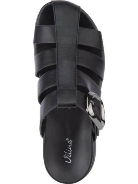 SANDALIA PLANA NEGRO VI LINE