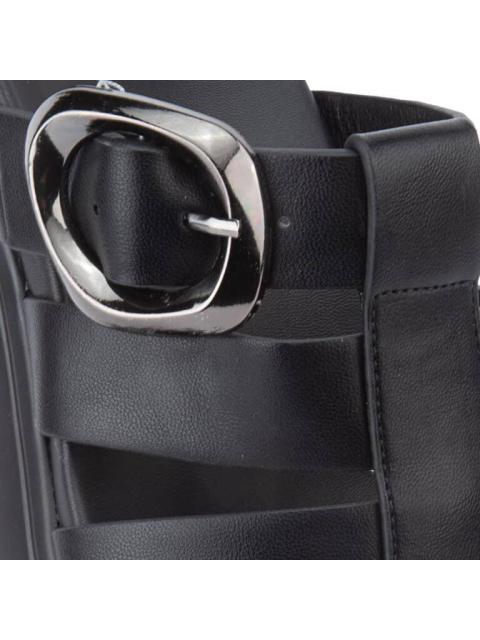 SANDALIA PLANA NEGRO VI LINE