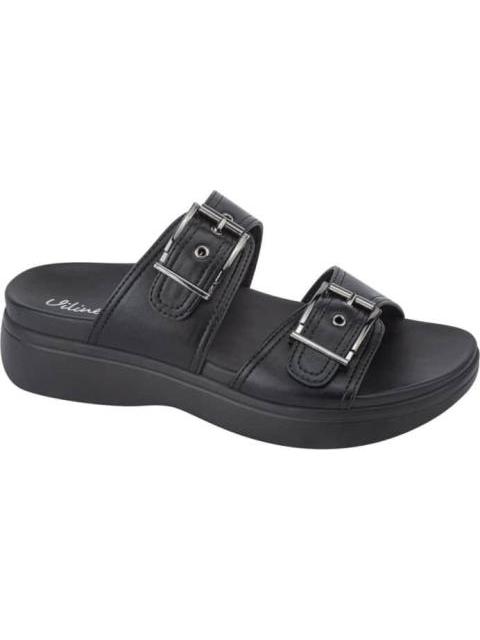 SANDALIA PLANA NEGRO VI LINE