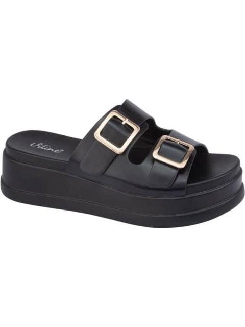 SANDALIA PLANA NEGRO VI LINE