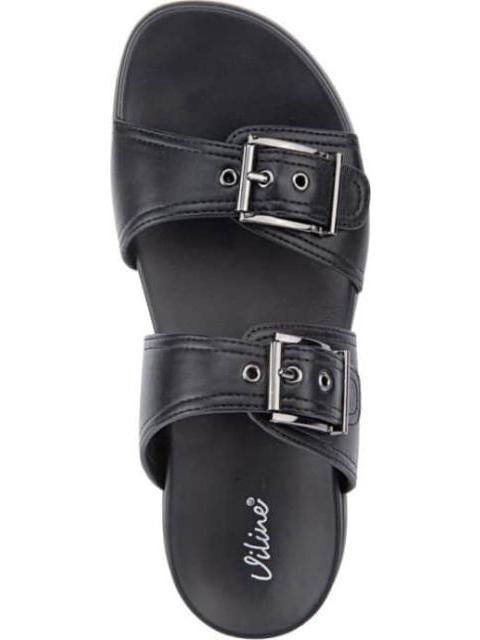 SANDALIA PLANA NEGRO VI LINE