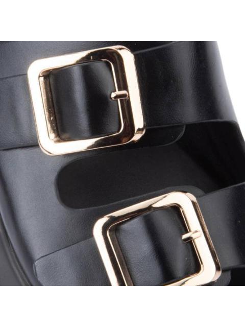 SANDALIA PLANA NEGRO VI LINE