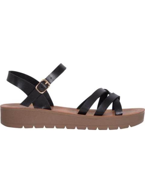 SANDALIA PLANA NEGRO VI LINE