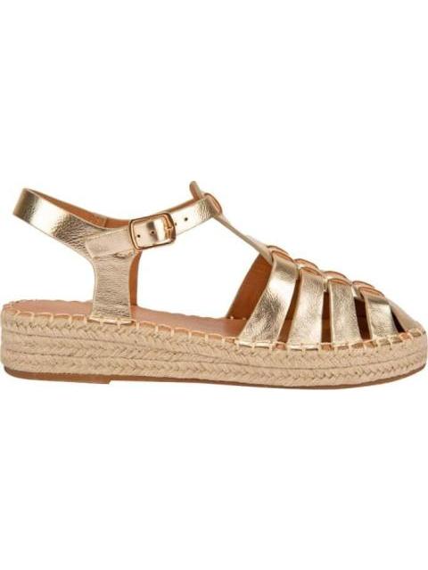 SANDALIA PLANA ORO VI LINE