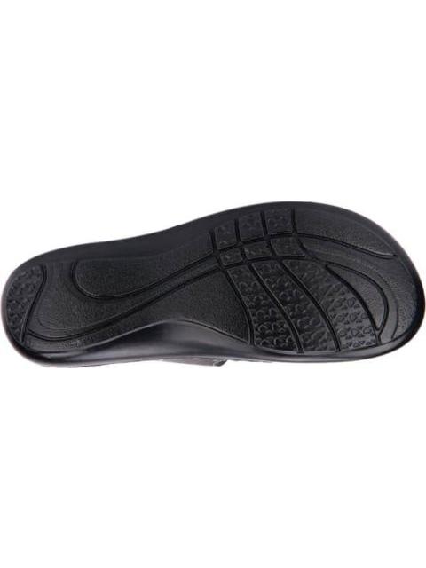 SANDALIA PLANA DE PIEL NEGRO SHOSH